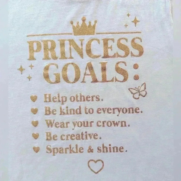 The Children's Place Girls Pumkin Spice Graphic tee & Princess Goals Tee (596) - Picture 9 of 15